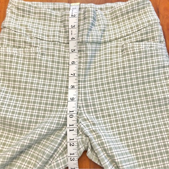 SUZY Pastel Green Gingham Plaid Cottagecore High Rise Trousers Pants. Medium - Picture 7 of 13